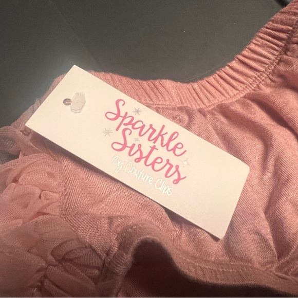 New Tulle Bloomers Shorts Sparkle Sisters by Couture Clips Pink - Picture 2 of 4